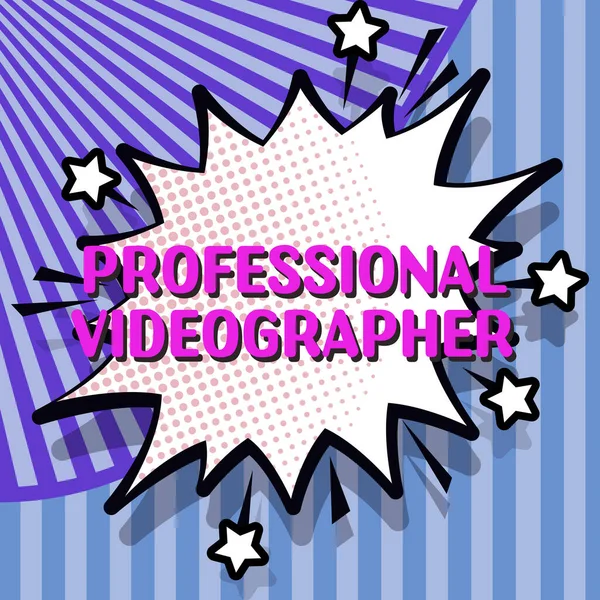 Texto Pie Foto Presentando Videógrafo Profesional Enfoque Empresarial Filmmaking Imágenes —  Fotos de Stock