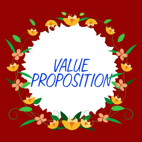 Konzeptionelle Bildunterschrift Value Proposition Business Approposition Service Machen Unternehmen Oder — Stockfoto