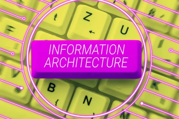Text sign showing Information Architecture, Business approach structural design shared information environments