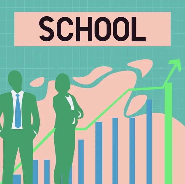 Schreiben Von Textanzeigen Schule Business Konzept Jede Institution Deren Unterricht — Stockfoto
