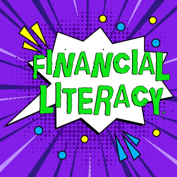 Conceptual Caption Financial Literacy Conceptual Photo Understand Knowledgeable How Money — Foto de Stock