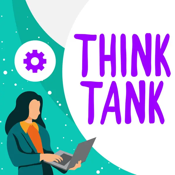 Scrivere Testi Think Tank Vetrina Aziendale Pensare Soluzioni Innovative Valore — Foto Stock