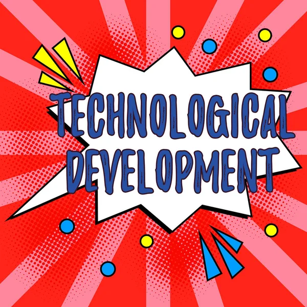 Schreiben Von Textanzeigen Technologische Entwicklung Konzeptionelle Foto Erfindung Oder Innovation — Stockfoto