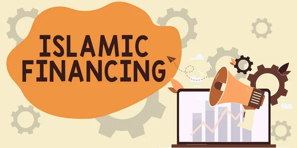 Text Sign Showing Islamic Financing Conceptual Photo Banking Activity Investment — Zdjęcie stockowe