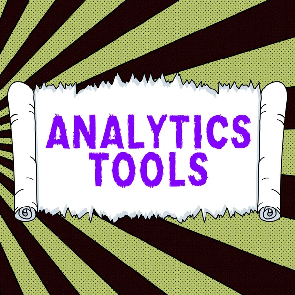 Εννοιολογική Επίδειξη Εργαλεία Analytics Εννοιολογικά Κομμάτια Φωτογραφία Του Λογισμικού Ανάλυσης — Φωτογραφία Αρχείου