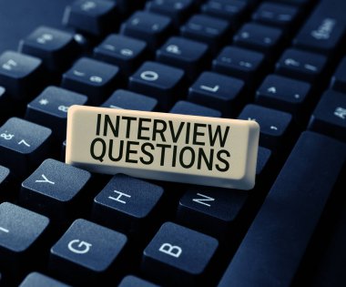 Conceptual caption Interview Questions, Business idea Typical topic being ask or inquire during an interview