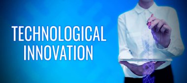 Metin başlığı sunar Teknolojik Yenilik, Kavram anlamına gelir Teknik Ürün Bilgisi 'nden Yeni İcat