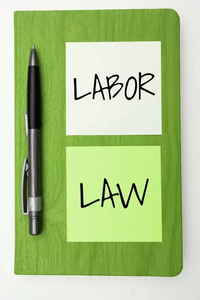 Text Caption Presenting Labor Law Word Written Rules Relating Rights — Photo