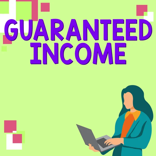 Writing Displaying Text Guaranteed Income Business Idea Earnings Property Rental — 스톡 사진