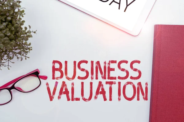 Conceptuele Bijschrift Business Valuation Woord Voor Het Bepalen Van Economische — Stockfoto