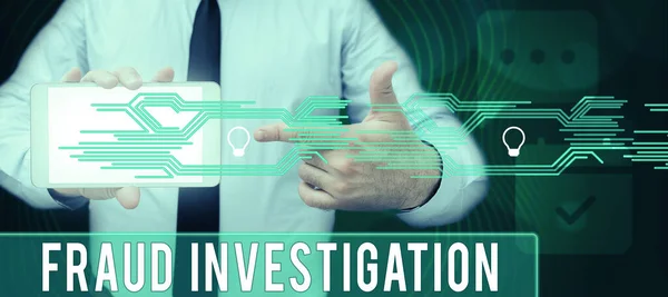 Text Showing Inspiration Fraud Investigation Business Idea Process Determining Whether — Stock Photo, Image