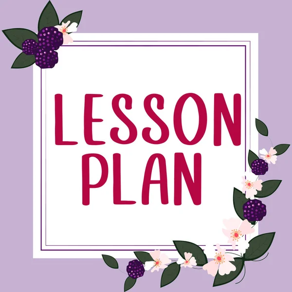 Kézírás Jel Lesson Plan Concept Jelentése Tanárok Részletes Leírása Tanfolyam — Stock Fotó