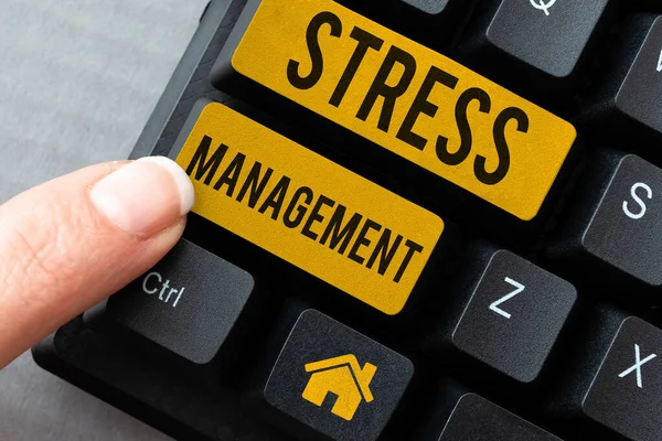 Conceptueel Bijschrift Stress Management Concept Betekent Leren Hoe Moet Gedragen — Stockfoto