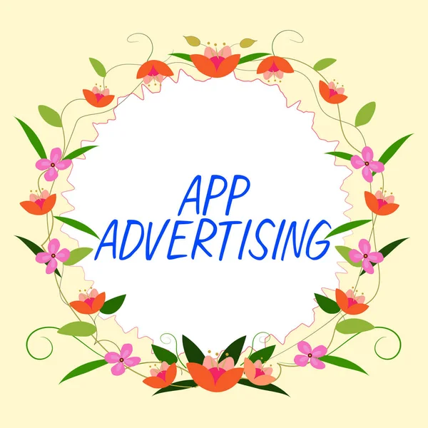 Text showing inspiration App Advertising, Conceptual photo developers get paid to serve advertisements in mobile app