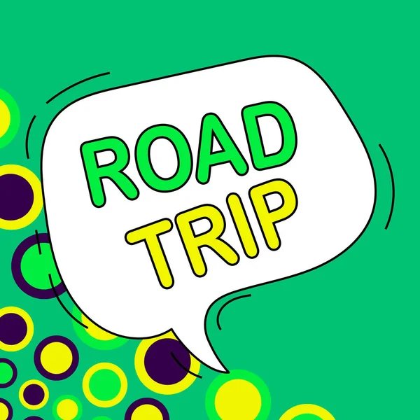 Text Showing Inspiration Road Trip Business Approach Roaming Places Definite — Stok fotoğraf