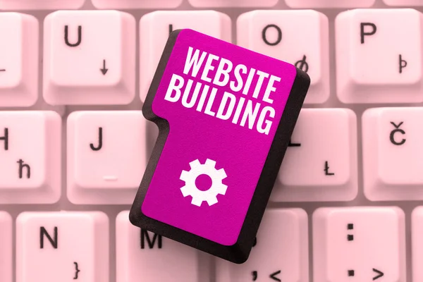 Text Sign Showing Website Building Business Showcase Tools Typically Allow — Stock Photo, Image