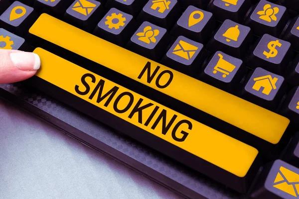 Handwriting Text Smoking Business Concept Using Tobacco Forbiden Place — Stockfoto