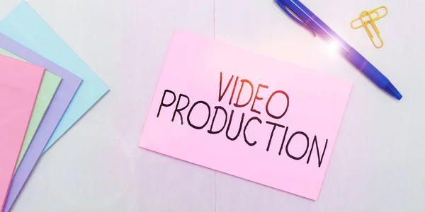Conceptuele Weergave Videoproductie Woord Voor Proces Van Het Omzetten Van — Stockfoto