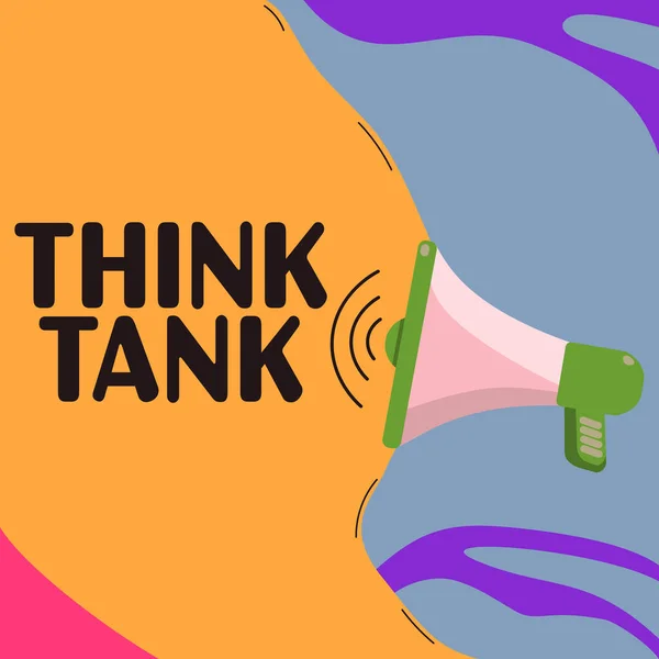 Text Caption Presenting Think Tank Conceptual Photo Thinking Innovative Valuable — Fotografia de Stock