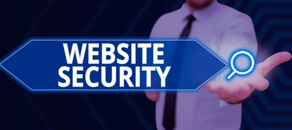 Text showing inspiration Website Security, Word Written on critical component to protect and secure websites