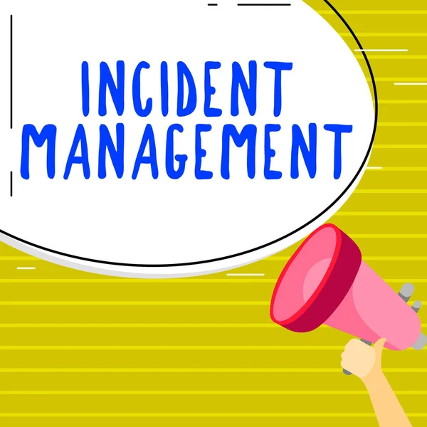 Sign Display Incident Management Business Concept Διαδικασία Για Την Επιστροφή — Φωτογραφία Αρχείου