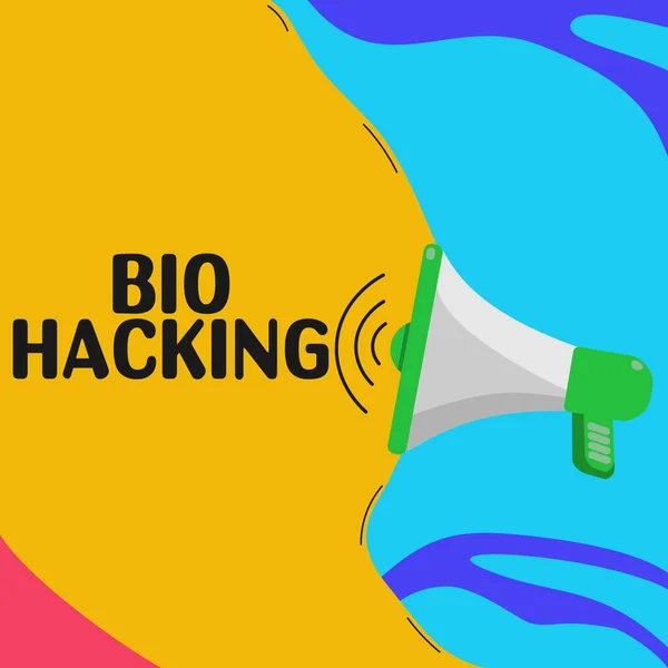 Bildunterschrift Bio Hacking Konzept Zur Experimentellen Nutzung Genetischen Materials Ohne — Stockfoto