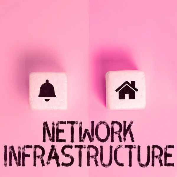 Hálózati Infrastruktúra Üzleti Koncepció Kijelzése Hardver Szoftver Erőforrások Kapcsolat — Stock Fotó