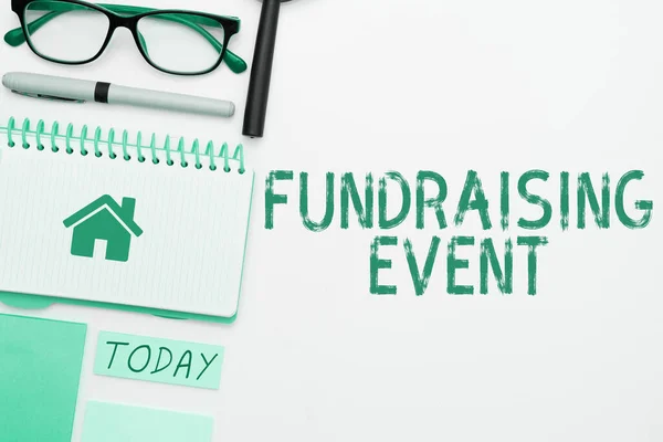 Text Showing Inspiration Fundraising Event Business Concept Campaign Whose Purpose — Stockfoto