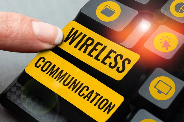 Inspiration Showing Sign Wireless Communication Word Methods Charging Batteries Use — Stock Photo, Image