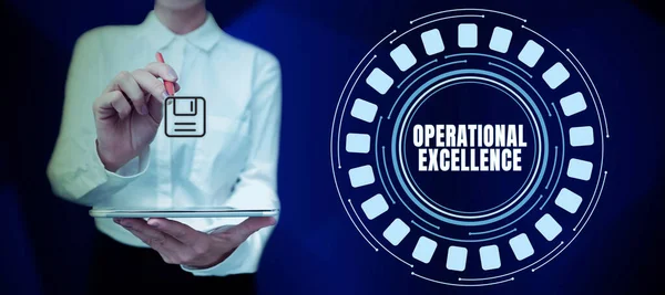 Konzeptionelle Anzeige Operational Excellence Word Für Software Die Die Grundfunktionen — Stockfoto