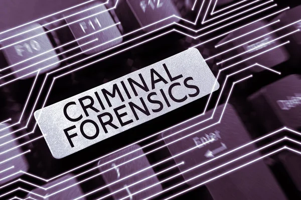 Концептуальная Подпись Criminal Forensics Business Concept Federal Offense Actions Illegal — стоковое фото