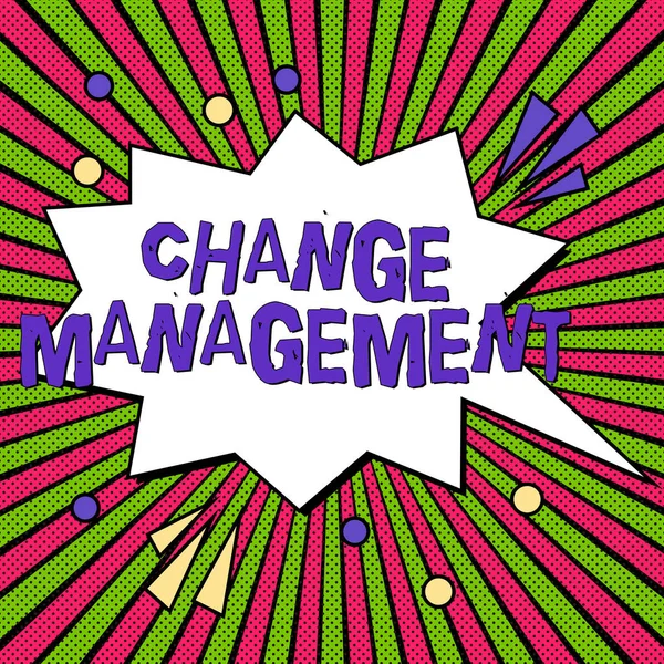 概念表示変更管理 事業概要組織内のリーダーシップの交換新しいポリシー — ストック写真