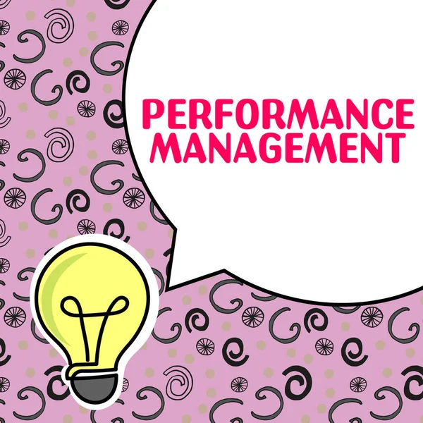 stock image Inspiration showing sign Performance Management, Business approach Improve Employee Effectiveness overall Contribution