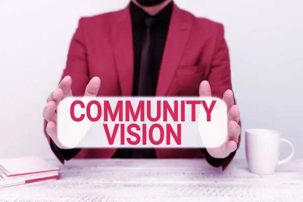 Texte Inspirant Community Vision Word Written Neighborhood Association State Affiliation — Photo