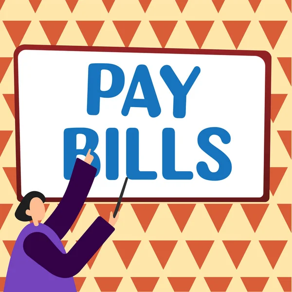 Legenda Conceitual Pay Bills Lista Ideias Negócios Despesas Serem Pagas — Fotografia de Stock