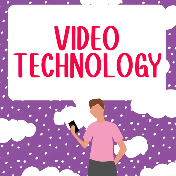 Texto Que Muestra Inspiración Video Tecnología Idea Negocio Grabación Reproducción — Foto de Stock