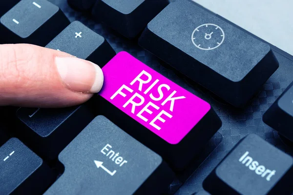 Text Caption Presenting Risk Free Word Written Used Describe Something — Stockfoto