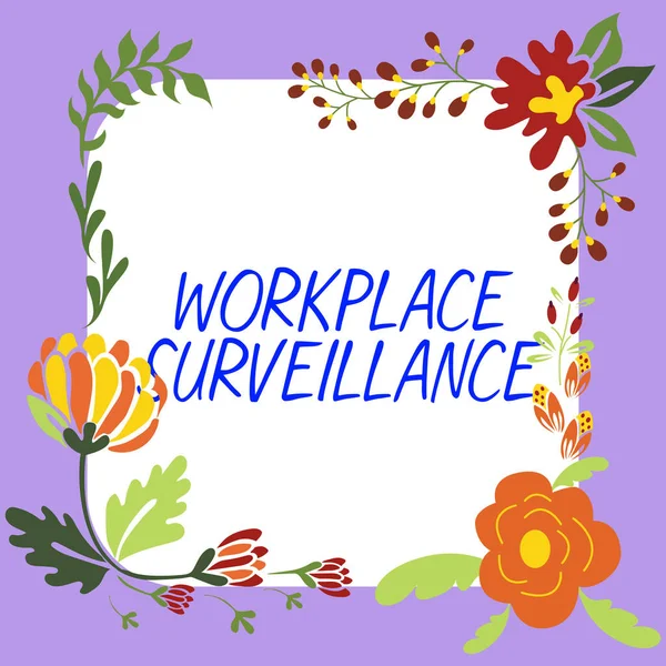 Handwriting text Workplace Surveillance, Business concept protection of individual privacy rights in the workplace