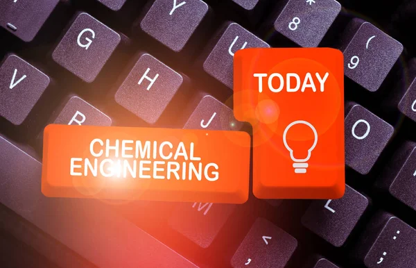 Sign Weergeven Chemical Engineering Internet Concept Ontwikkelen Van Dingen Die — Stockfoto