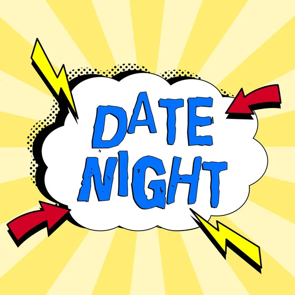 Text Ukazující Inspiraci Date Night Word Time Couple Can Take — Stock fotografie
