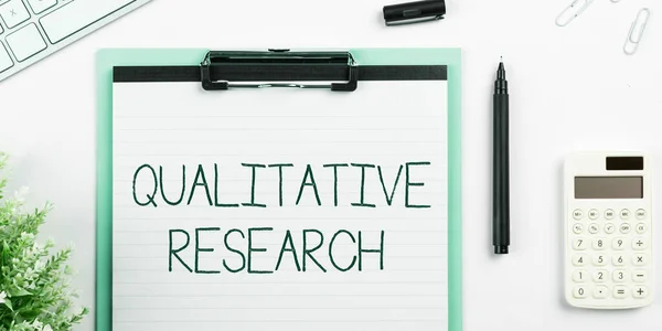 Writing Displaying Text Qualitative Research Business Concept Certified Perform Job — Φωτογραφία Αρχείου