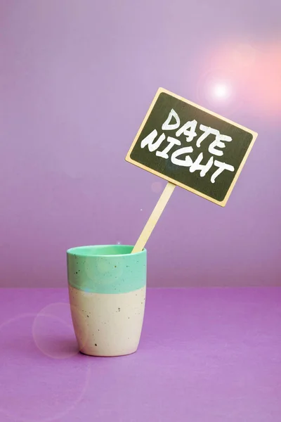 Text Ukazující Inspiraci Date Night Business Idea Čas Kdy Pár — Stock fotografie