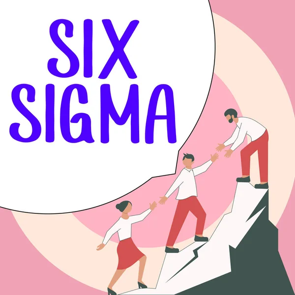 Inspiración Mostrando Signo Six Sigma Técnicas Gestión Escaparate Empresarial Para — Foto de Stock
