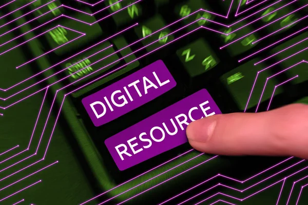 Ręczny Napis Digital Resource Internet Concept Content Który Jest Rozpowszechniany — Zdjęcie stockowe