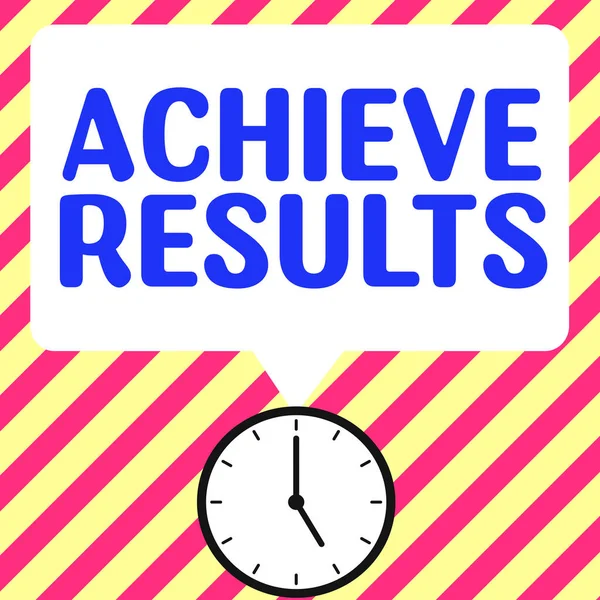Sign Displaying Achieve Results Business Overview Succeed Finishing Something Reaching — Stock Photo, Image