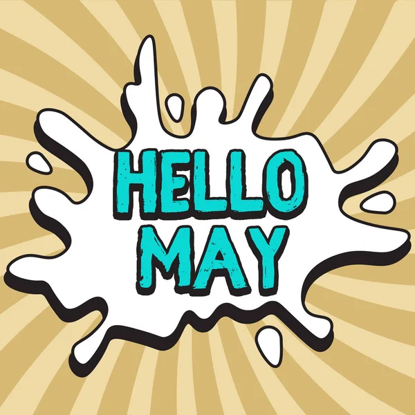Inspiration Showing Sign Hello May Business Approach Address Fifth Month —  Fotos de Stock