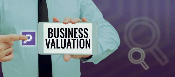 Testo Ispiratore Business Valuation Foto Concettuale Che Determina Valore Economico — Foto Stock
