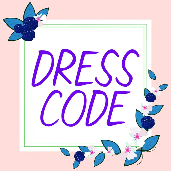 Writing Displaying Text Dress Code Business Concept Accepted Way Dressing — Photo