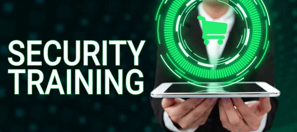 Writing Displaying Text Security Training Conceptual Photo Providing Security Awareness — Stock Photo, Image