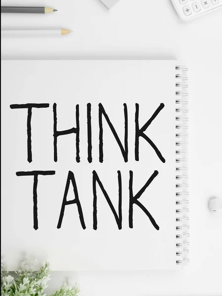 Texto Caligrafia Think Tank Foto Conceitual Pensando Soluções Inovadoras Valiosas — Fotografia de Stock